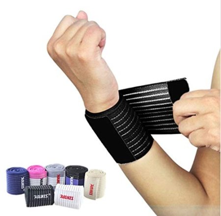 Wrist Wraps, 2 Pack Wrist Brace Wrist Support for Weightlifting, Weight Lifting Straps Carpal Tunnel Wrist Brace, Wrist Guards for Working Out Gym Accessories for Men