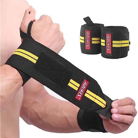 Wrist Wraps for Weight Lifting: 18 Inches Gym Wrist Support Straps for Weightlifting Men and Women | Workout Wrist Wrap for Exercise | Strength Training | Power Lifting