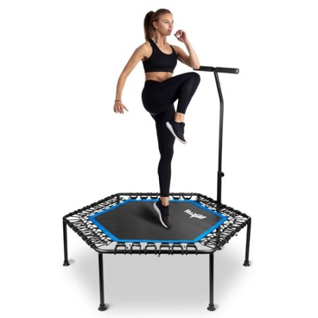 Yes4All Rebounder Trampoline for Adults, 48-Inch, 350 LBS Stable & Silent Exercise Trampoline for Rebounding, Jumping Cardio