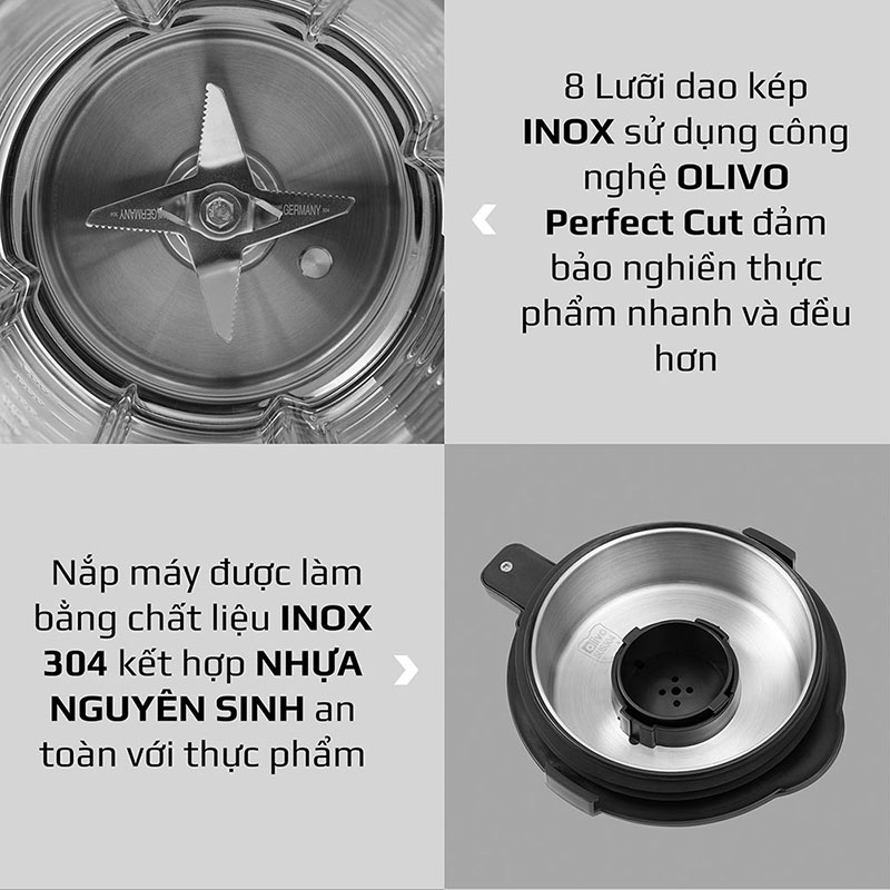 Nắp cối máy làm sữa hạt Olivo X20