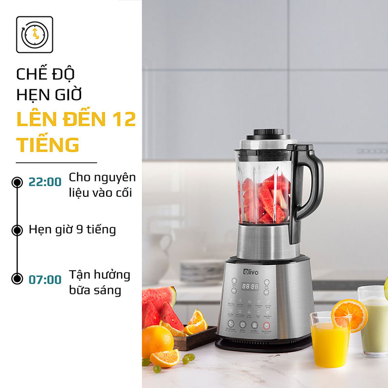 Chế độ hẹn giờ lên đến 12 tiếng