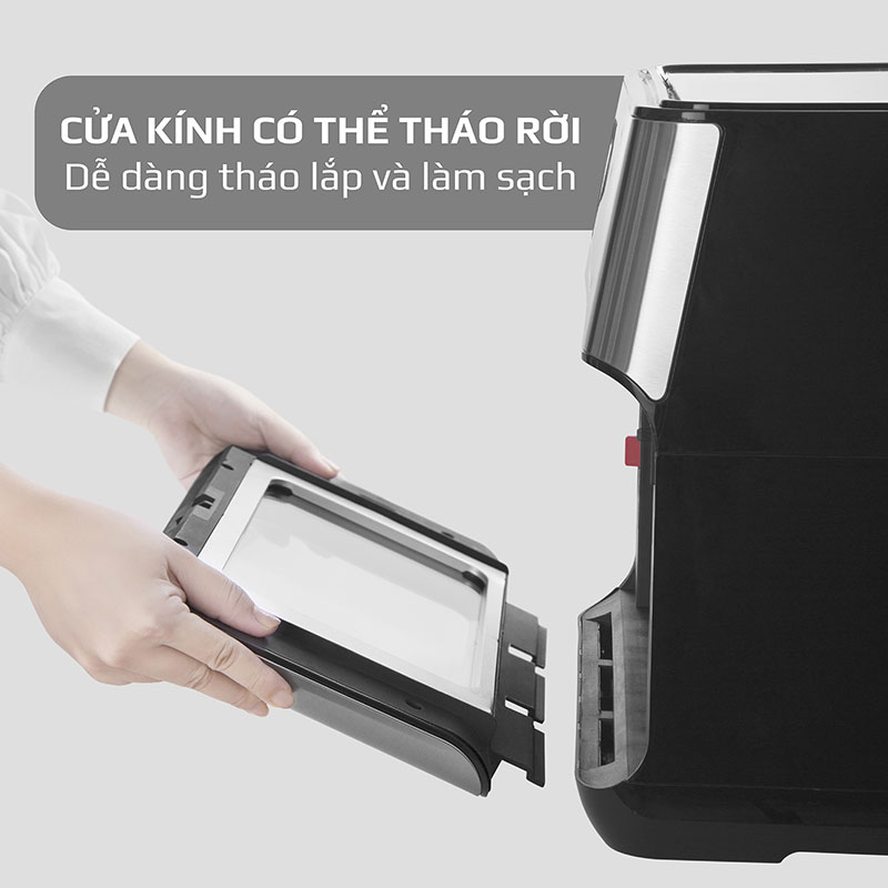 Cửa kính có thể tháo rời dễ dàng