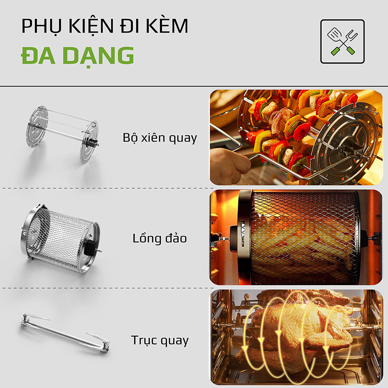 Bộ phụ kiện đi kèm đa dạng