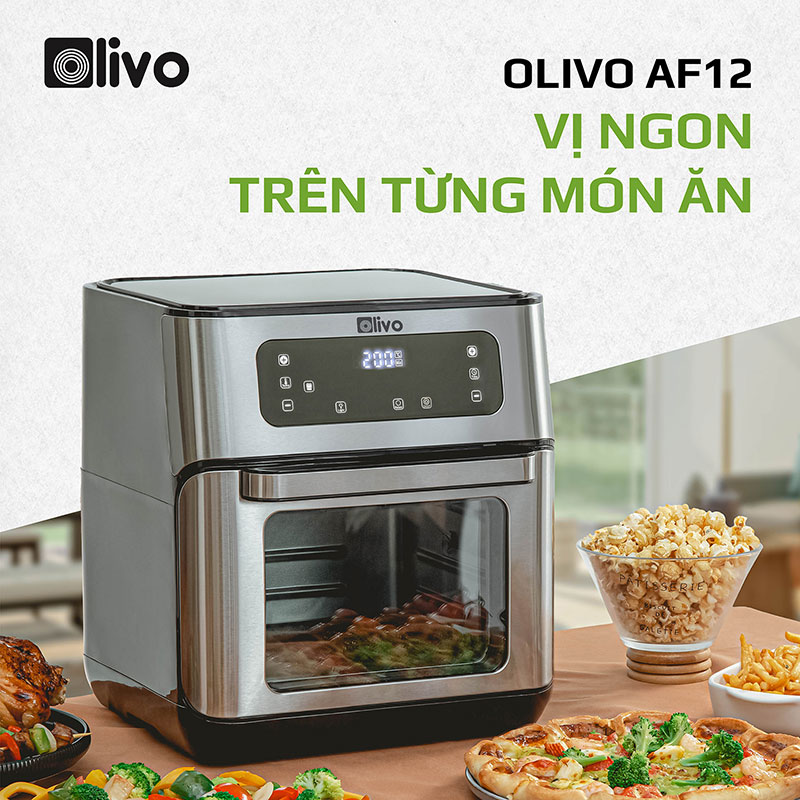 Tìm hiểu chi tiết sản phẩm nồi chiên không dầu Olivo af12