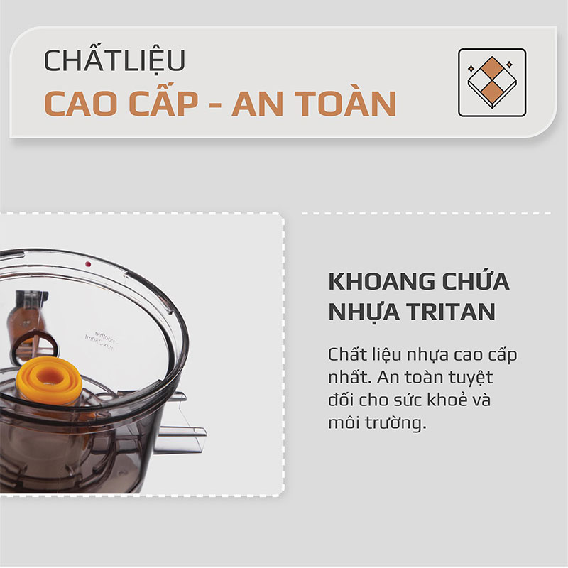 Sử dụng chất liệu cao cấp, bền bỉ và an toàn cho sức khỏe