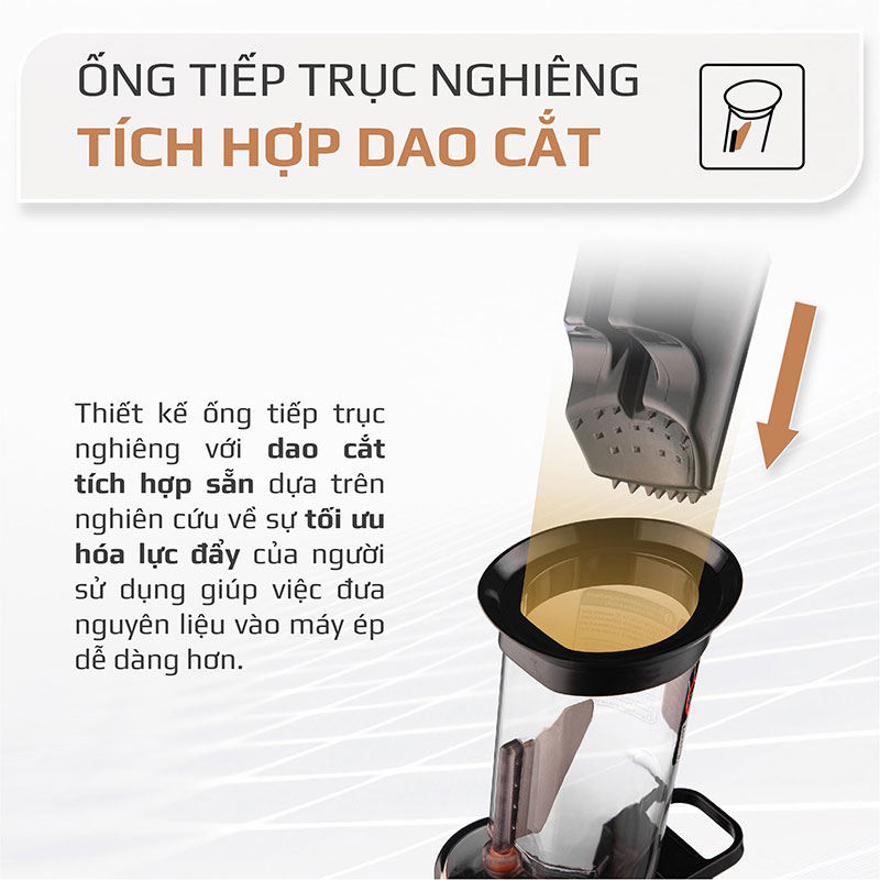 Ống tiếp trục ngang lớn, tích hợp dao cắt