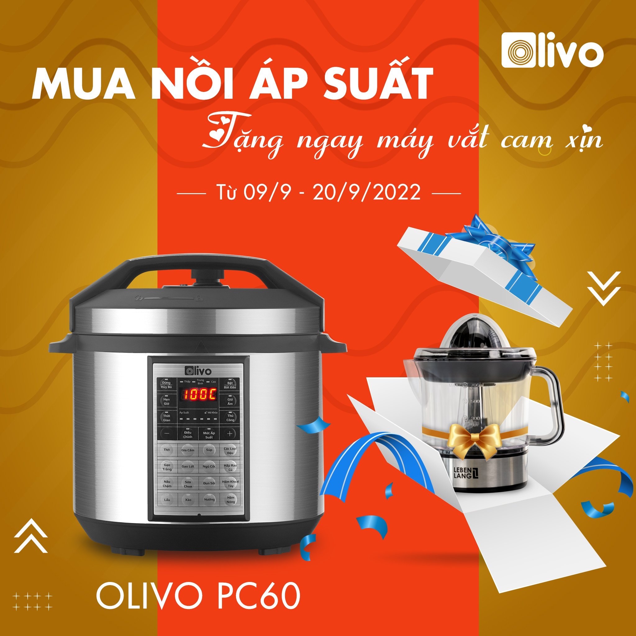 Nồi Áp Suất Điện OLIVO PC60