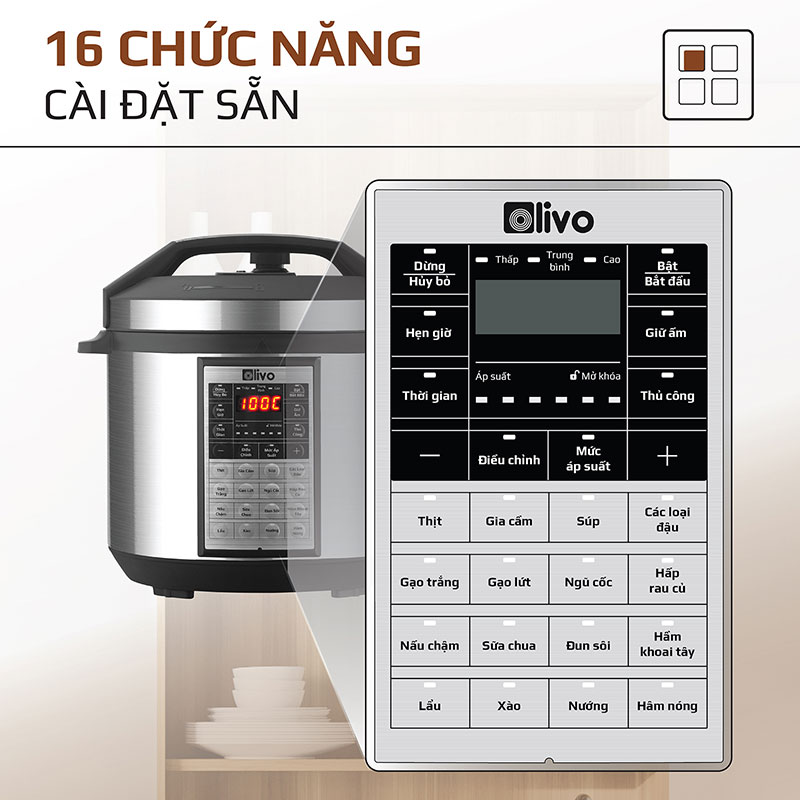 16 chức năng cài đặt sẵn