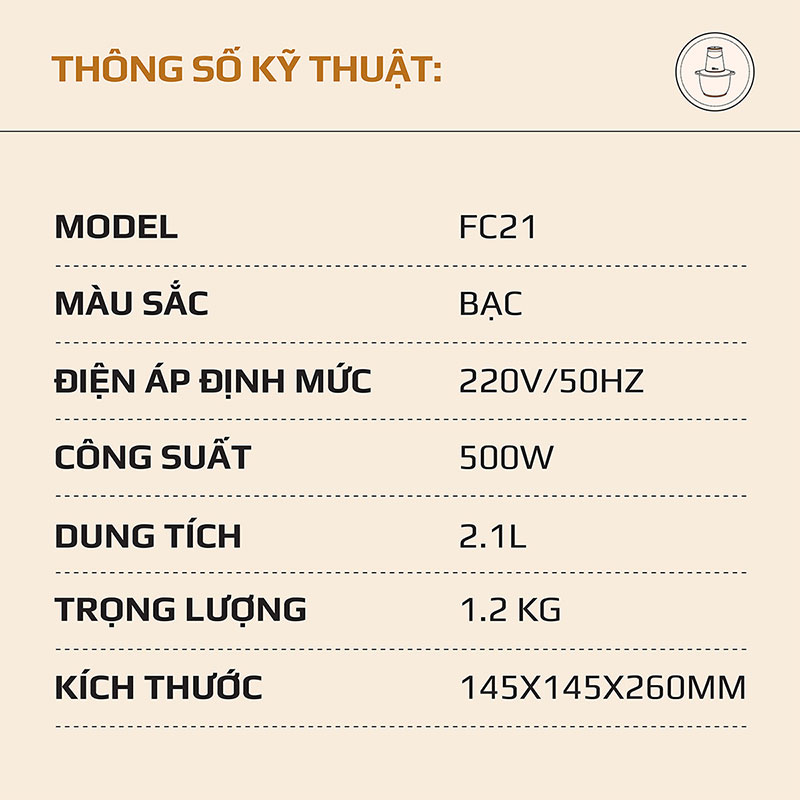 Thông số kỹ thuật của sản phẩm